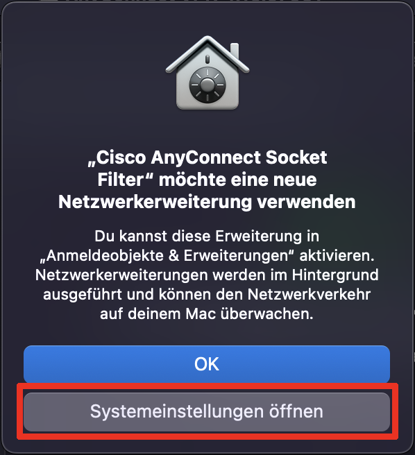 Systemeinstellungen öffnen Systemeinstellungen öffnen