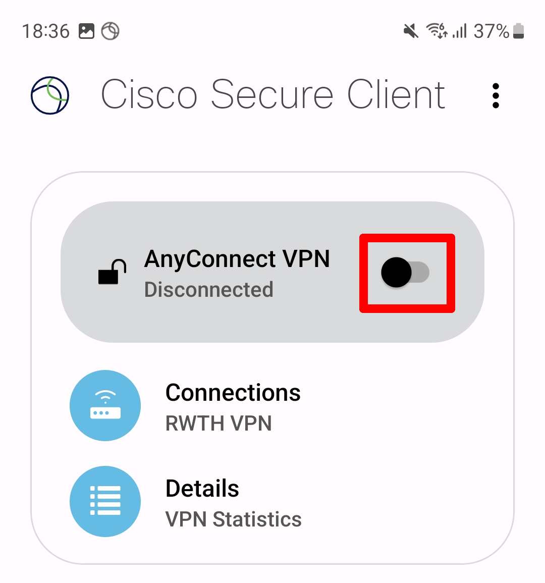Activate the connection for the first time