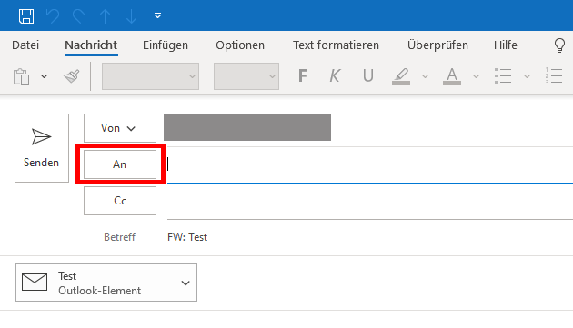 Empfänger auswählen Empfänger auswählen