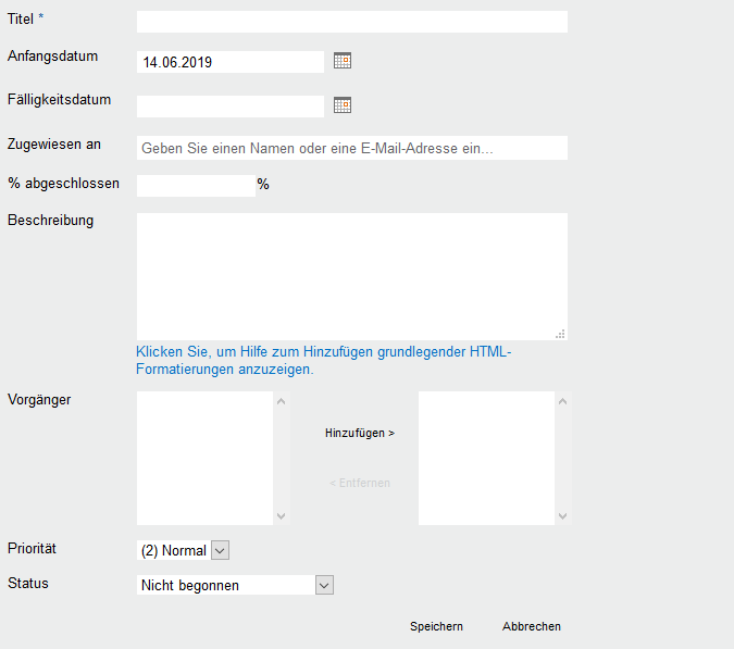Aufgabeneditor Aufgabeneditor