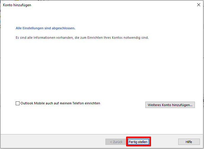 Fertigstellen Fertigstellen