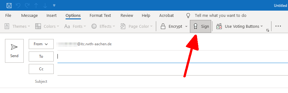 Sending an email with an automatic signature configured Sending an email with an automatic signature configured