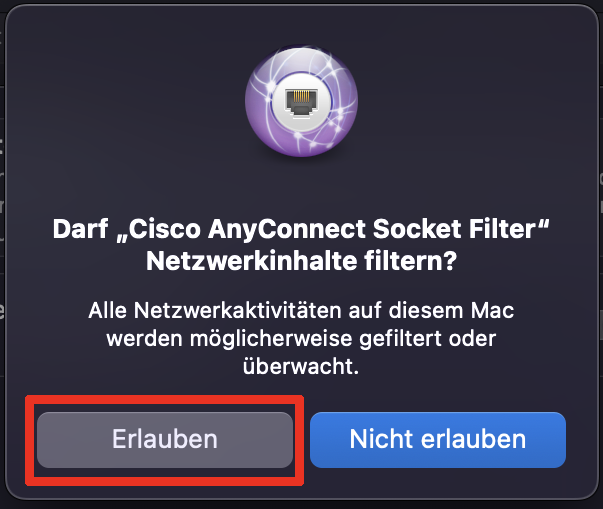 Filter erlauben Filter erlauben