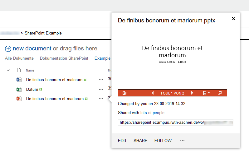 PowerPoint file properties