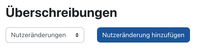 Abschnitt "Überschreibungen" Abschnitt "Überschreibungen"