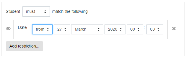Date restriction date restriction 2