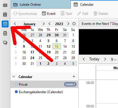 Navigate to the Calendar Screenshot of the Appointments window in the Thunderbird calendar, which graphically displays the selection of options from step 7.