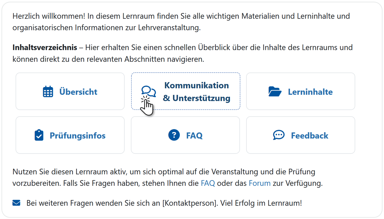 Screenshot: Abschnitt mit der Bezeichnung
