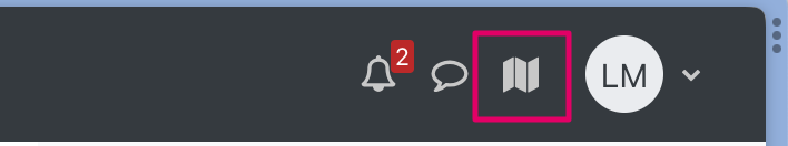 Bild: Landkartensymbol in RWTHmoodle