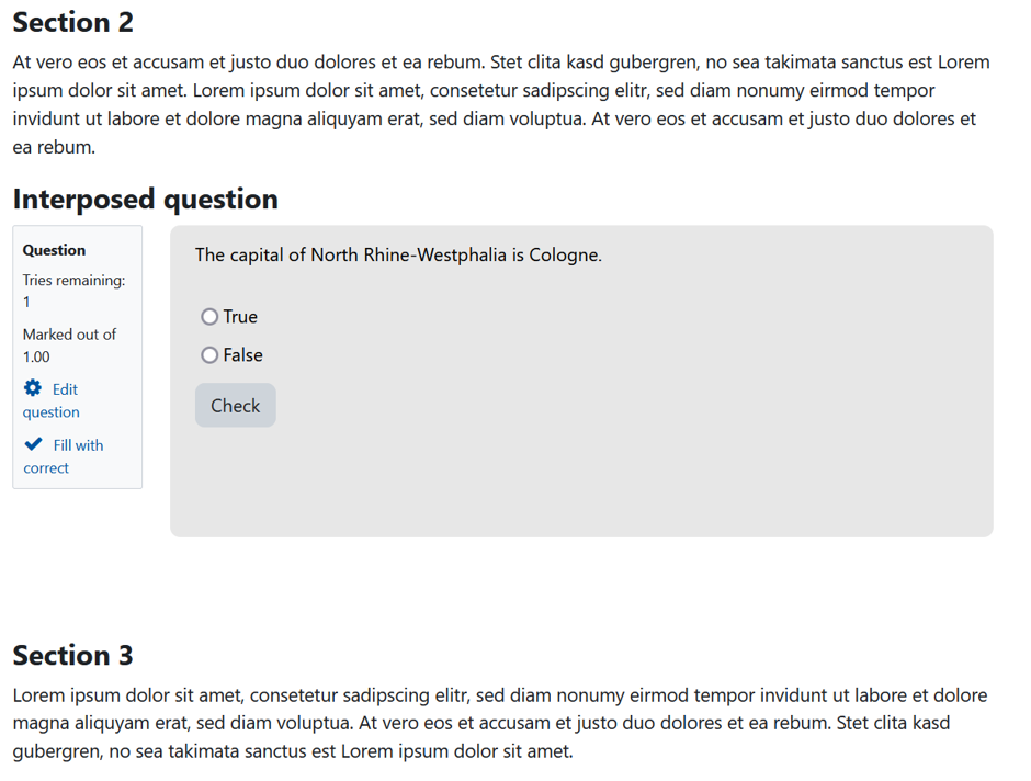 A question wth the options to "Check" answers and "Edit question" A question wth the options to "Check" answers and "Edit question"