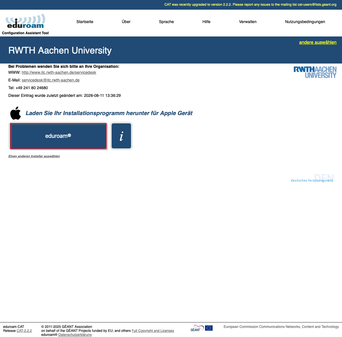 CAT-Webseite
