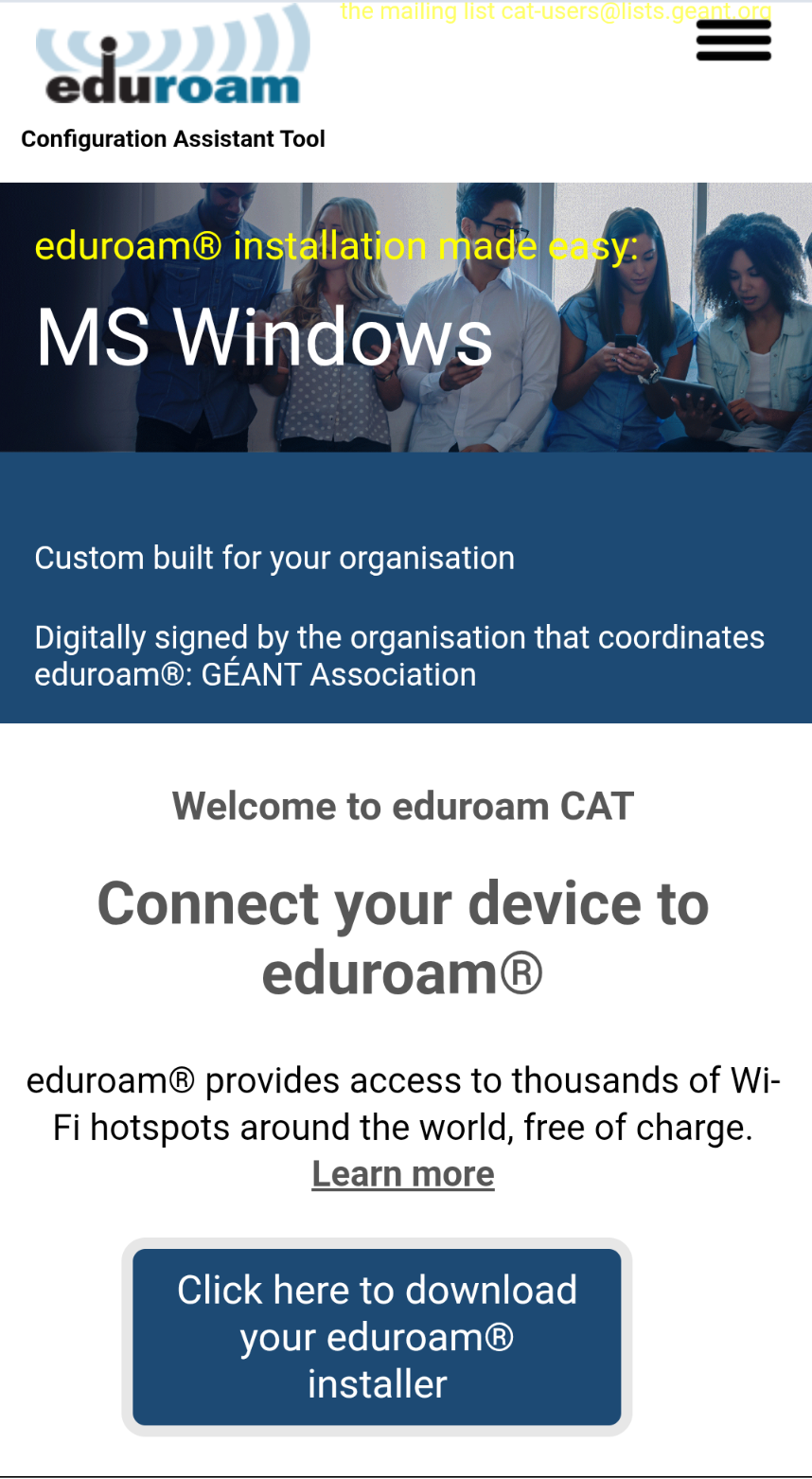 eduroam Configuration Assistant Tool