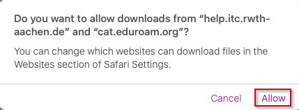 Confirm Download (Pop-up Window)