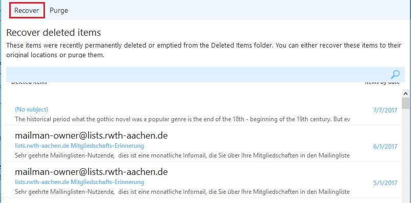 E-Mail > Wiederherstellung gelöschter Mails > gelöscht 3 en.PNG Restoring deleted e-mails 6