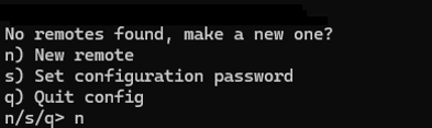 Rclone command console