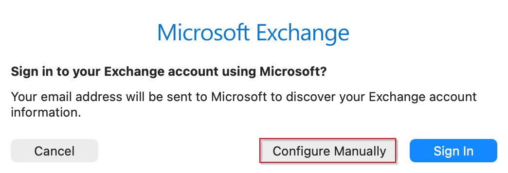 Configure Manually