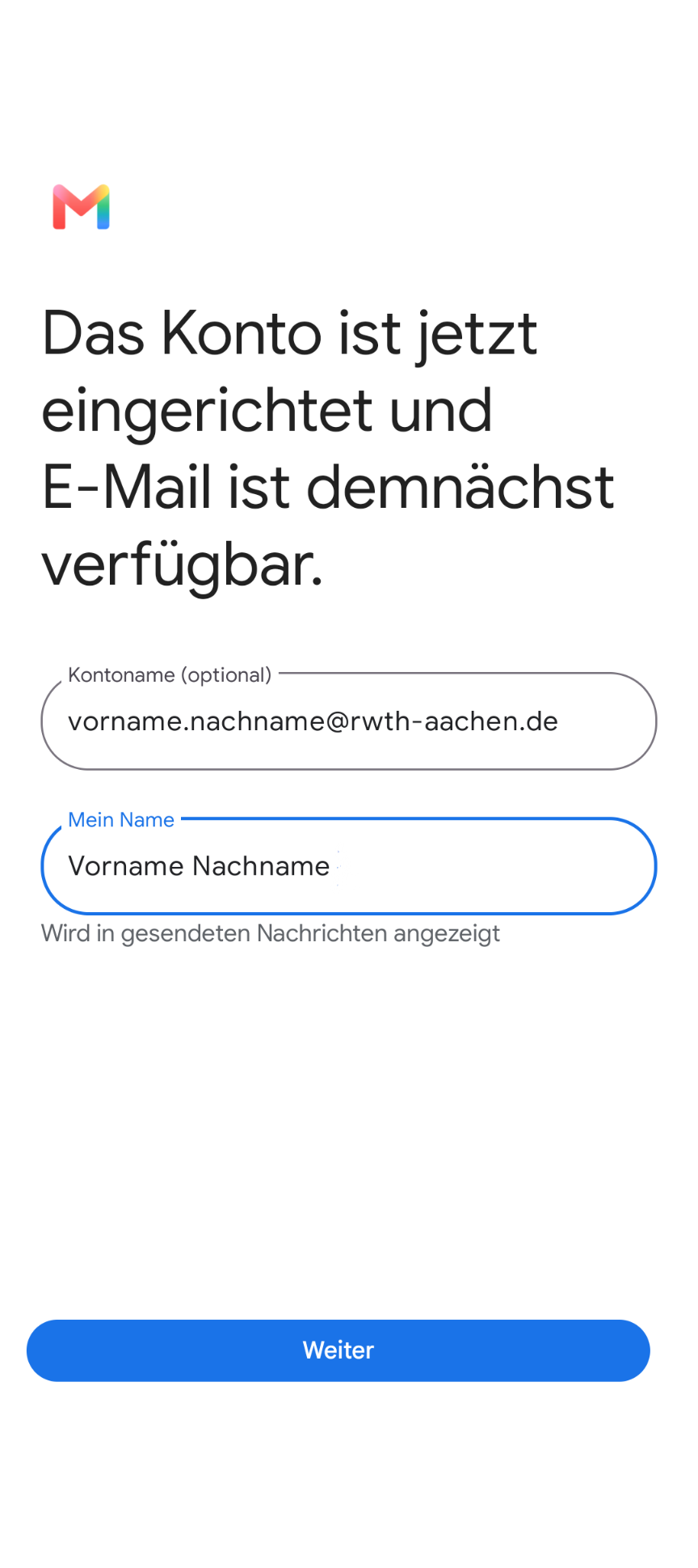 Kontoname und Anzeigename