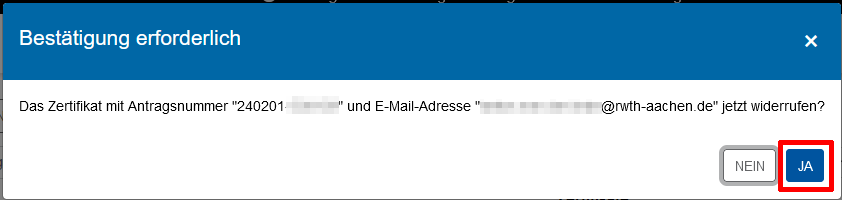 Widerruf Bestätigen Widerruf Bestätigen