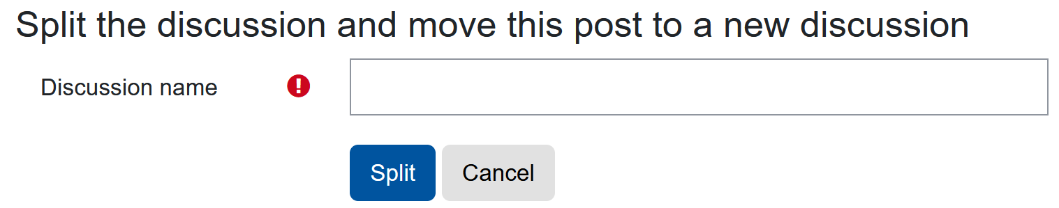 Option for spliting the discussion Screenshot option for spliting the discussion