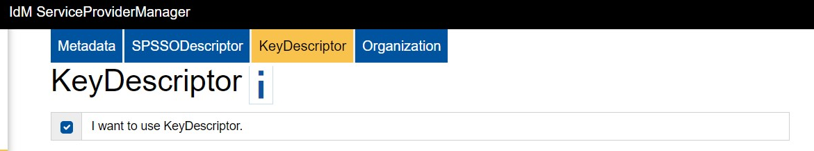 Screenshot of the KeyDescriptor tab (3/4). You can check the box if you want to use KeyDescriptor.