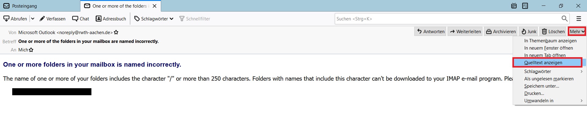 Thunderbird Mailheader 1