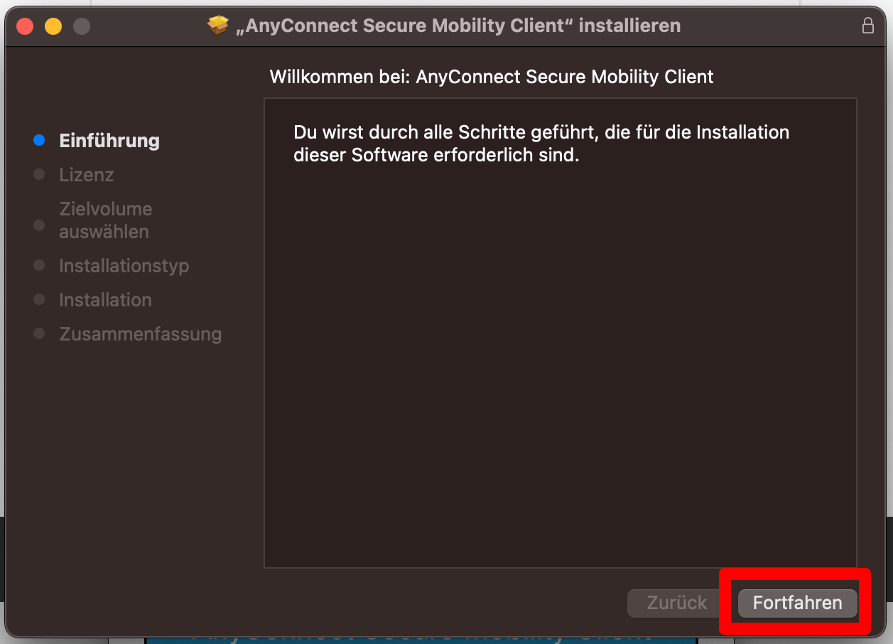 Installer startet Installer startet