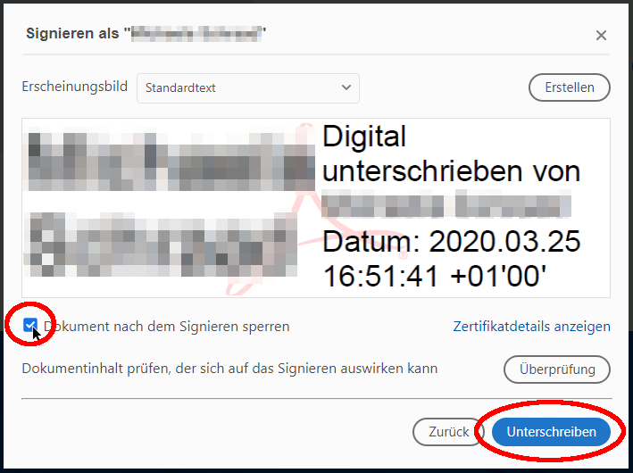 Dokument sperren Dokument sperren