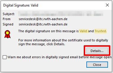 A valid signature A valid signature