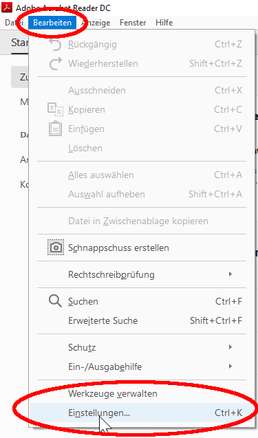 Dialogmenü Bearbeiten Dialogmenü Bearbeiten