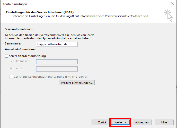 Einstellungen bestätigen Einstellungen bestätigen