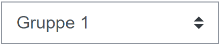 Screenshot Dropdownliste der Gruppenzugehörigkeit