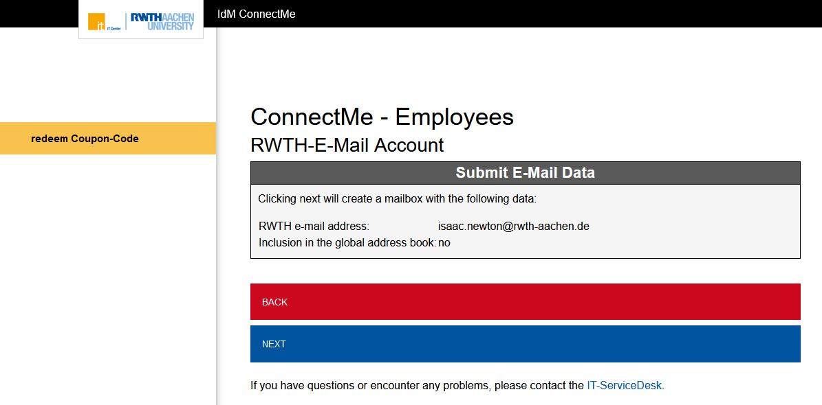 Confirm your account name