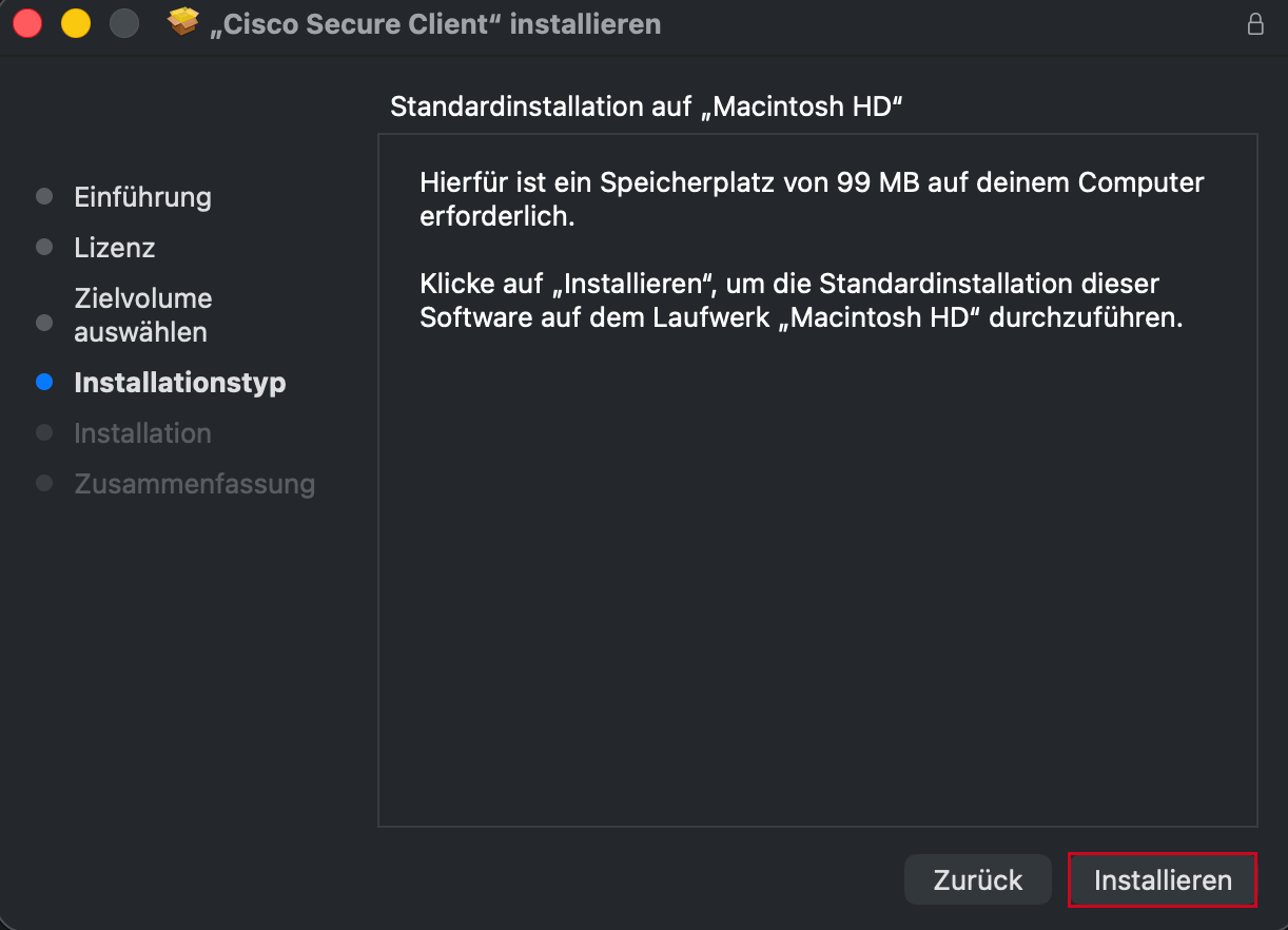Cisco Secure Client installieren