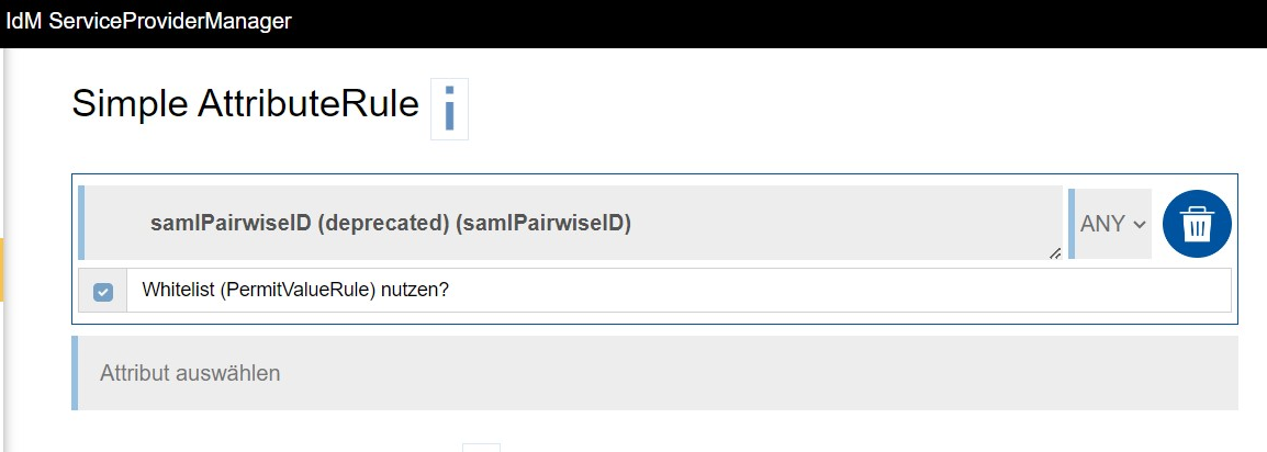 Screenshot of the section “Simple AttributeRule” described above.