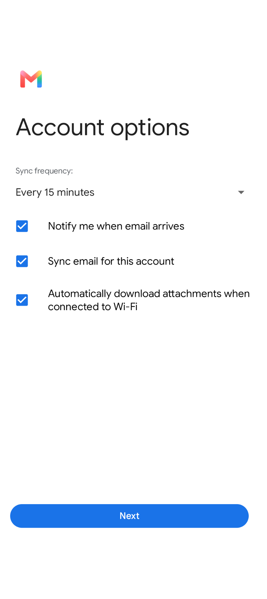 Account options