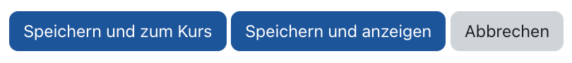 "Speichern" Buttons "Speichern" Buttons