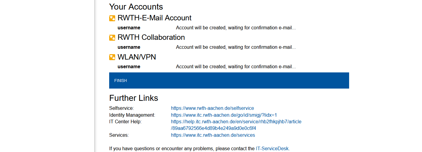 Accounts overview