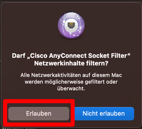 Filter erlauben Filter erlauben