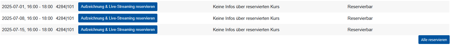 Screenshot: Tabelle mit Terminen und dem Button "Alle reservieren".