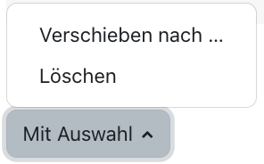Optionen für ausgewahlte Fragen Optionen für ausgewahlte Fragen