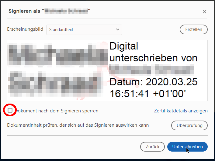 Dokument nicht sperren Dokument nicht sperren