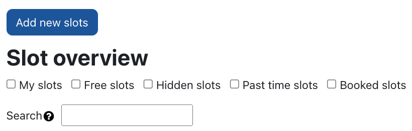 Slot Overview Slot Overview