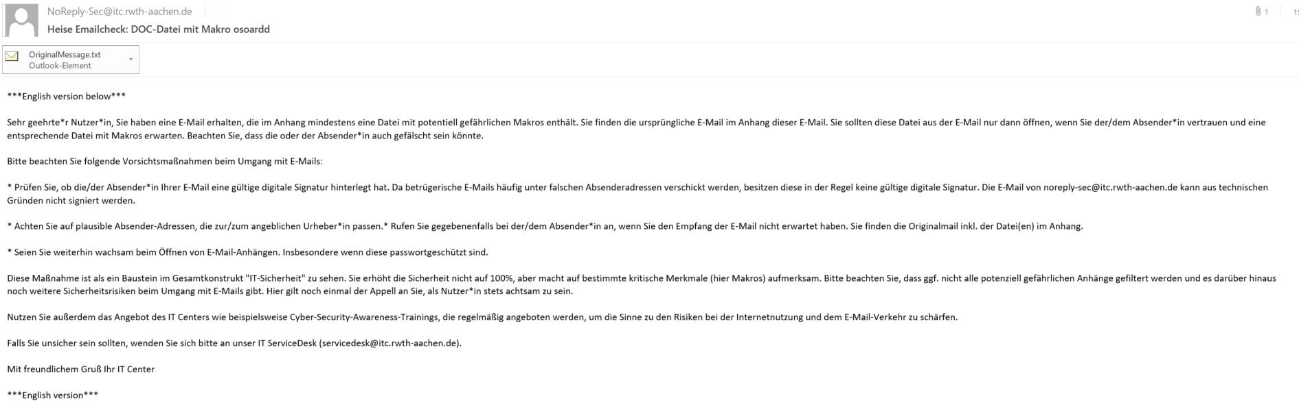 Informationsmail Informationsmail