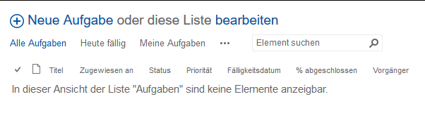 Aufgabenliste Aufgabenliste
