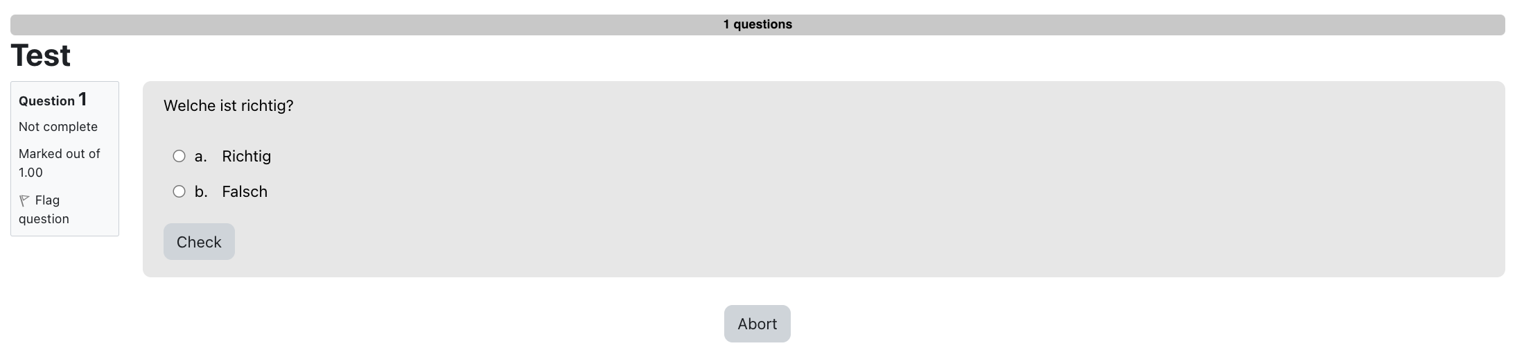 Question overview of students Question overview of students