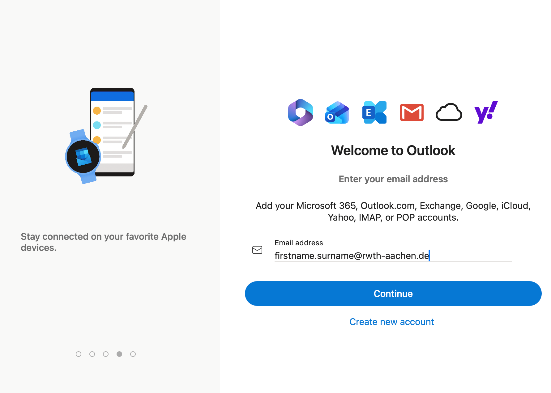 Set up Outlook