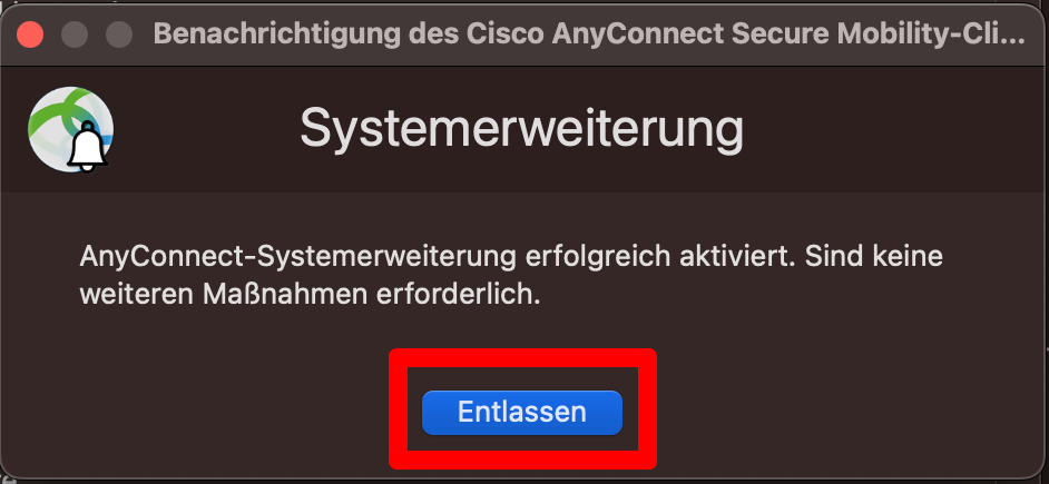 Bestätigung der Freischaltung Bestätigung der Freischaltung