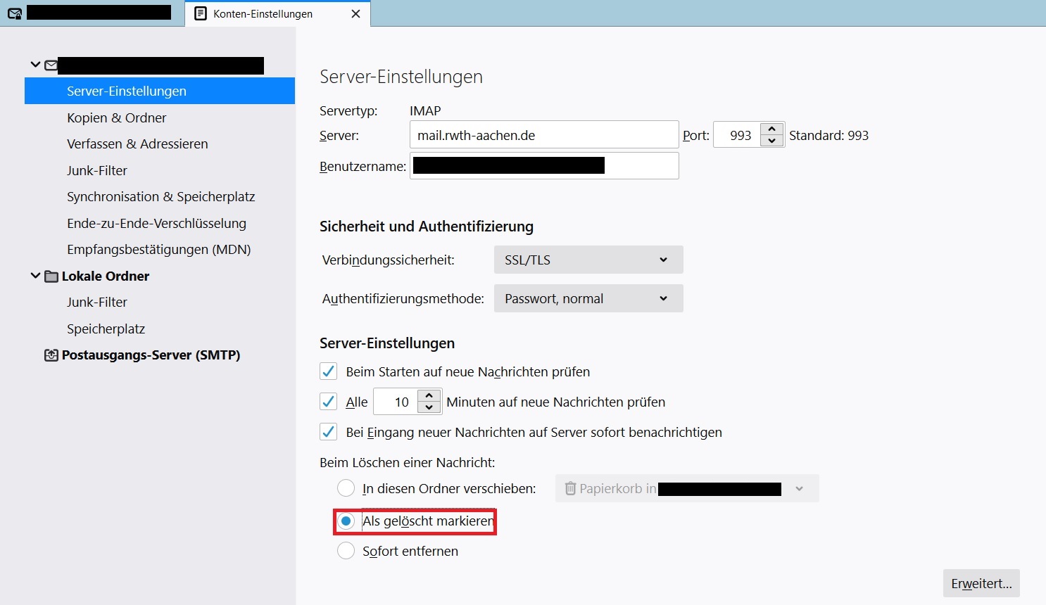 Wiederherstellung gelöschter Mails in Outlook 8