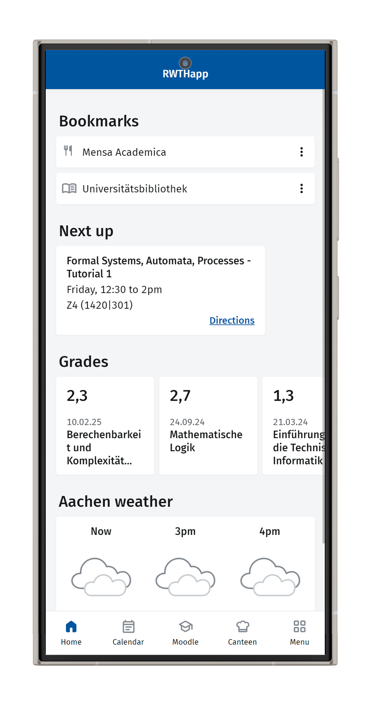 Dashboard Screenshots of the personalized dashboard.