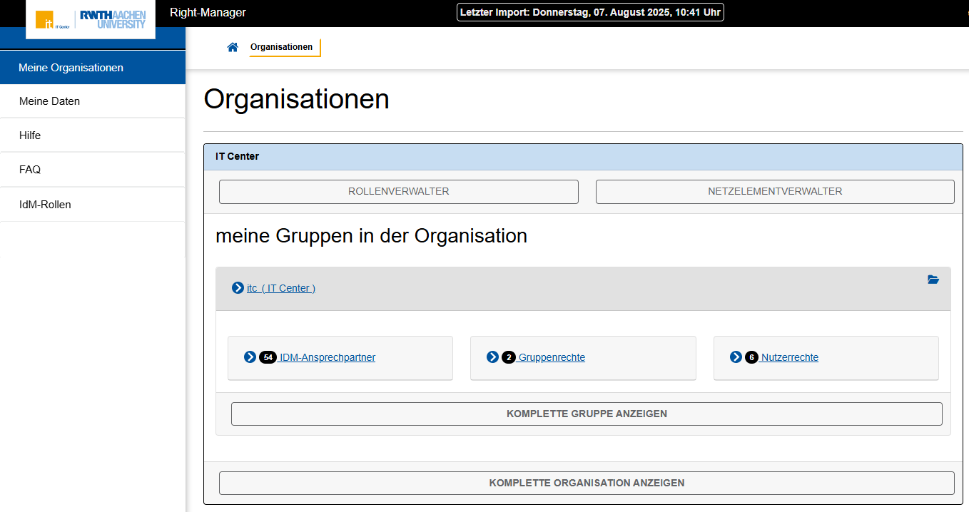 A screenshot of the Right-Manager start page.